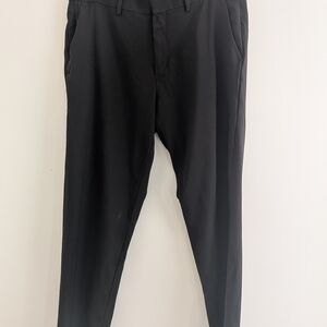 Haggar Black Men's Dress Trousers - Modern Tailored Fit